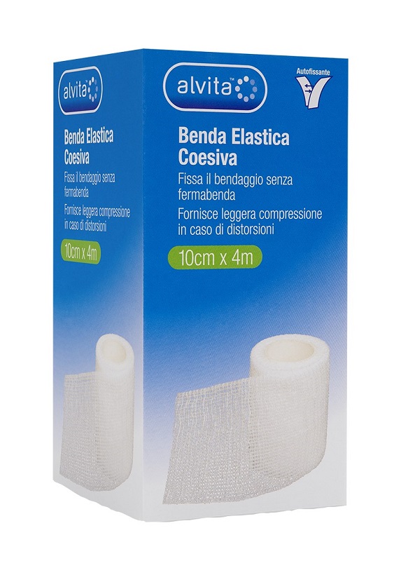 BENDA ELASTICA AUTOADESIVA ALVITA 10X4CM - dottorbianchi.it