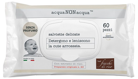 FIOCCHI DI RISO ACQUA NON ACQUA SENZA PROFUMO 60 SALVIETTE - dottorbianchi.it