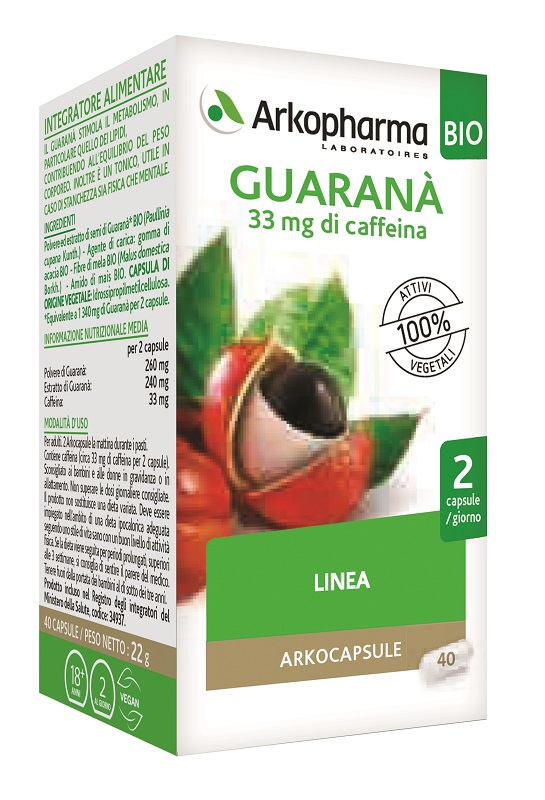 ARKO CAPSULE GUARANA' BIO 40 CAPSULE - dottorbianchi.it
