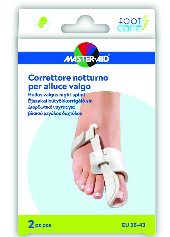 MASTER-AID FOOT CARE CORRETTORE NOTTE ALLUCE VALGO EU 36-43 2 PEZZI - dottorbianchi.it