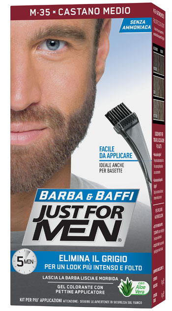 JUST FOR MEN BARBA & BAFFI M35 CASTANO MEDIO 51 G - dottorbianchi.it
