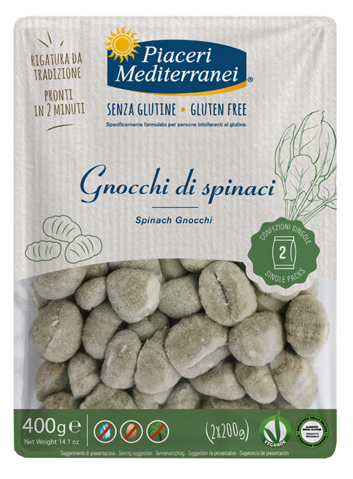 PIACERI MEDITERRANEI GNOCCHI DI SPINACI 400 G - dottorbianchi.it