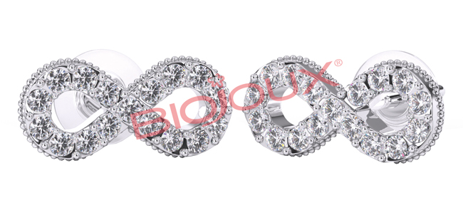 ORECCHINI POST FORATURA INFINITY CRYSTALS BJT987 - dottorbianchi.it