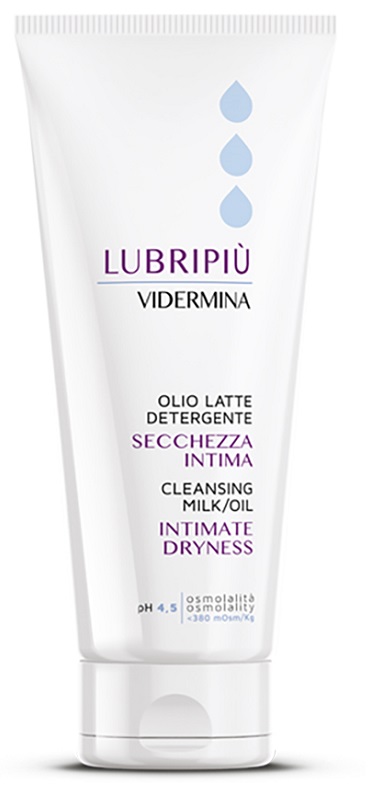 VIDERMINA LUBRIPIU' OLIO LATTE DETERGENTE SECCHEZZA INTIMA 200 ML - dottorbianchi.it