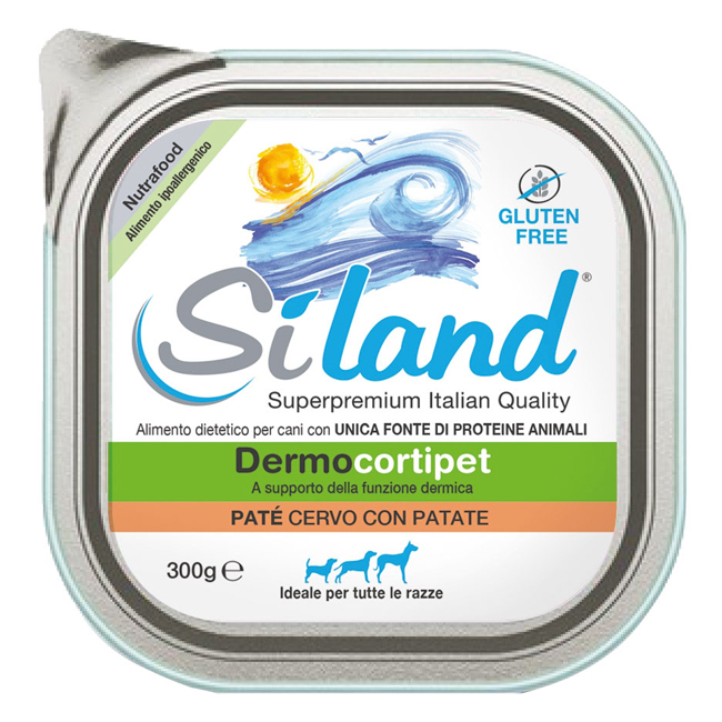 SILAND DERMOCORTIPET UMIDO CANE CERVO/PATATA 300 G - dottorbianchi.it