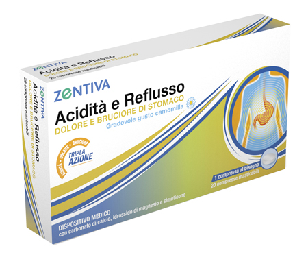 ZENTIVA ACIDITA' REFLUSSO 20 COMPRESSE MASTICABILI - dottorbianchi.it