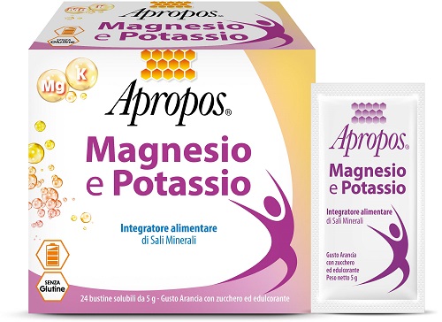 APROPOS MAGNESIO POTASSIO 24 BUSTINE DA 5 G GUSTO ARANCIA - dottorbianchi.it