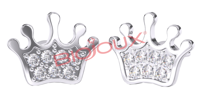 ORECCHINO STERILE BJT705 STS BABY CROWN - dottorbianchi.it