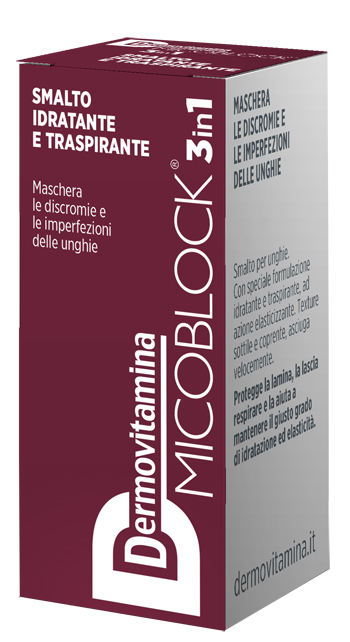 DERMOVITAMINA MICOBLOCK 3 IN 1 SMALTO IDRATANTE E TRASPIRANTE BORDEAUX 5 ML - dottorbianchi.it