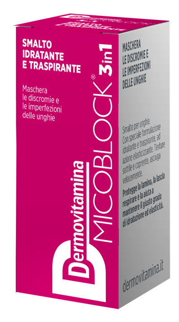 DERMOVITAMINA MICOBLOCK 3 IN 1 SMALTO IDRATANTE E TRASPIRANTE FUCSIA 5 ML - dottorbianchi.it