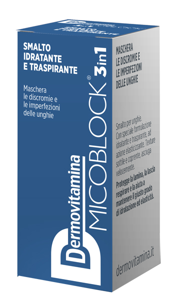 DERMOVITAMINA MICOBLOCK 3 IN 1 SMALTO IDRATANTE E TRASPIRANTE BLU 5 ML - dottorbianchi.it
