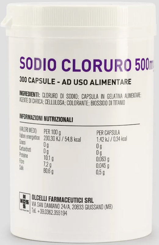 SODIO CLORURO 300 CAPSULE 500MG - dottorbianchi.it