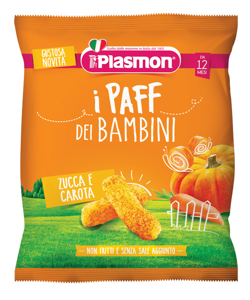 PLASMON DRY SNACK PAFF ZUCCA CAROTE 15 G - dottorbianchi.it
