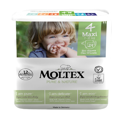 PANNOLINI MOLTEX PURE & NATURE MAXI 7-18 KG TAGLIA 4 29 PEZZI - dottorbianchi.it