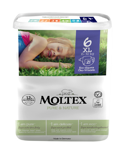 PANNOLINI MOLTEX PURE & NATURE XL 16-30 KG TAGLIA 6 21 PEZZI - dottorbianchi.it