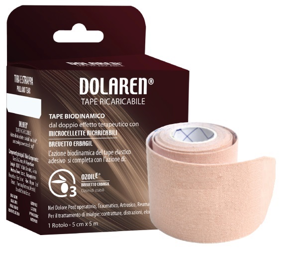 DOLAREN TAPE RICARICABILE CEROTTO TERAPEUTICO BEIGE CM 5X5 M IN ROTOLO - dottorbianchi.it