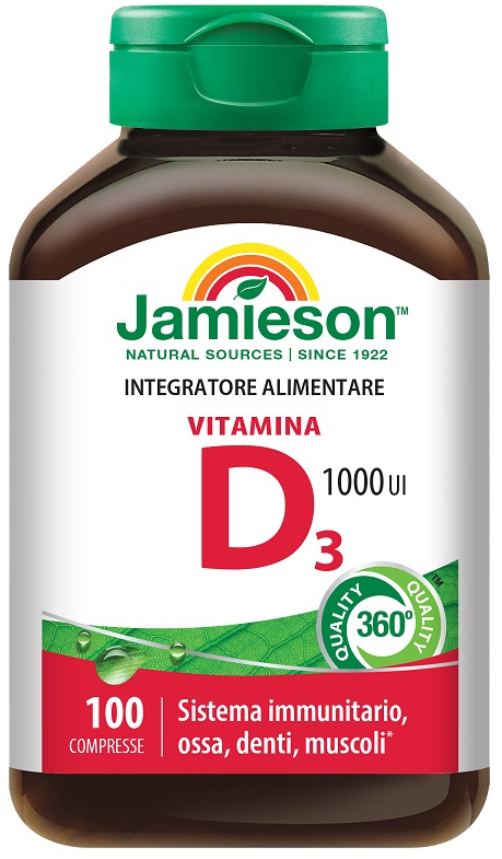 JAMIESON VITAMINA D3 1000 100 COMPRESSE - dottorbianchi.it