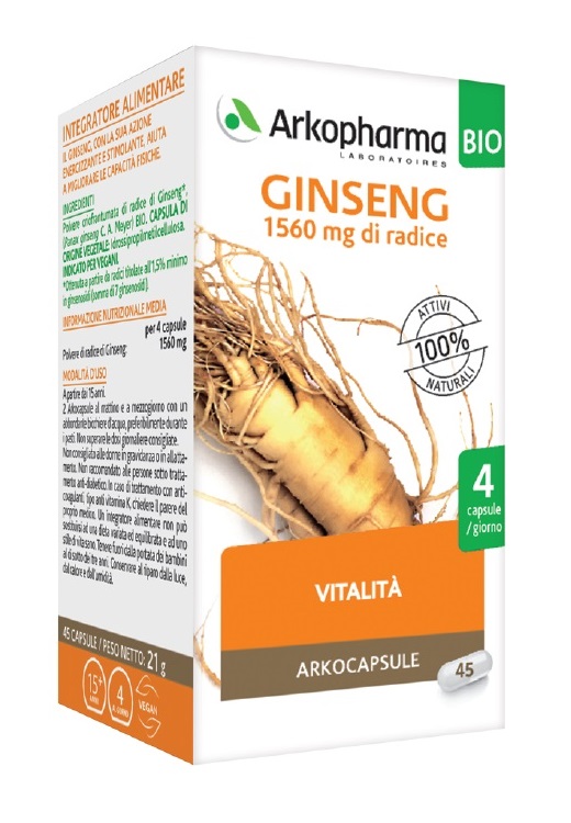 ARKOCPS GINSENG 45 CAPSULE BIO - dottorbianchi.it