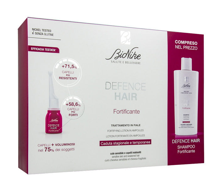 DEFENCE HAIR BIPACK RIDENSIFICANTE 21 FIALE 6 ML + SHAMPOO 200 ML - dottorbianchi.it