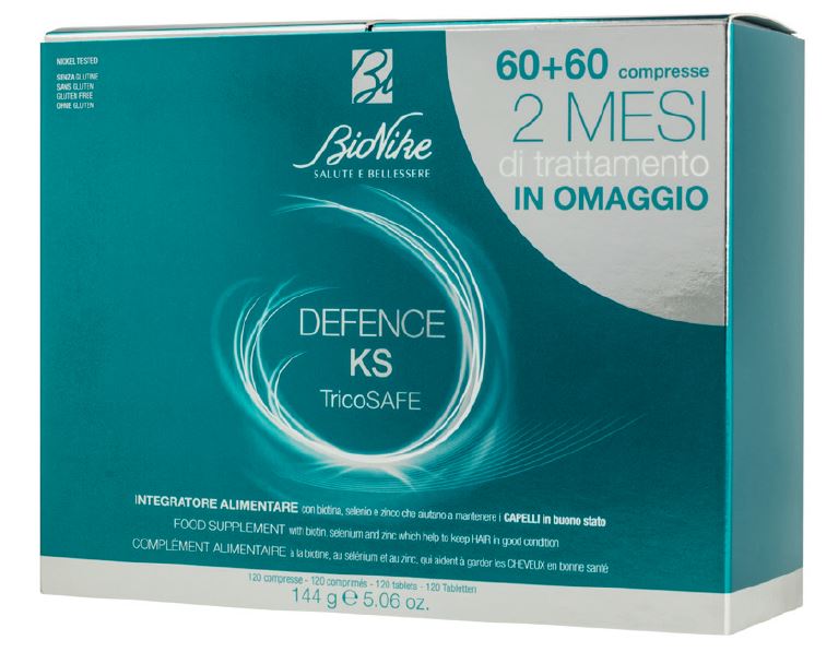 DEFENCE KS TRICOSAFE BIPACK 60 COMPRESSE + 60 COMPRESSE - dottorbianchi.it