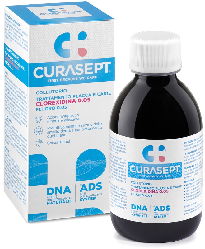CURASEPT COLLUTORIO 0,05 ADS + DNA 200 ML - dottorbianchi.it