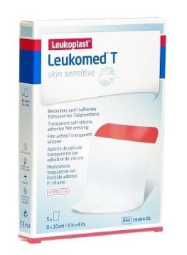 LEUKOMED T SKIN SENSITIVE MEDICAZIONE POST-OPERATORIA TRASPARENTE CON MASSA ADESIVA IN SILICONE 8X10 CM 5 PEZZI - dottorbianchi.it