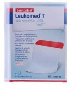 LEUKOMED T PLUS SKIN SENSITIVE MEDICAZIONE POST-OPERATORIA TRASPARENTE MPERMEABILE CON MASSA ADESIVA AL SILICONE 8X10CM 5 PEZZI - dottorbianchi.it