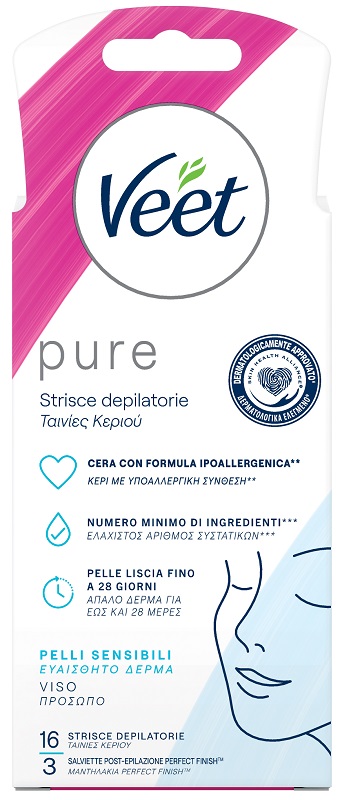 VEET STRISCE VISO IPOALLERGENICHE 16 PEZZI - dottorbianchi.it