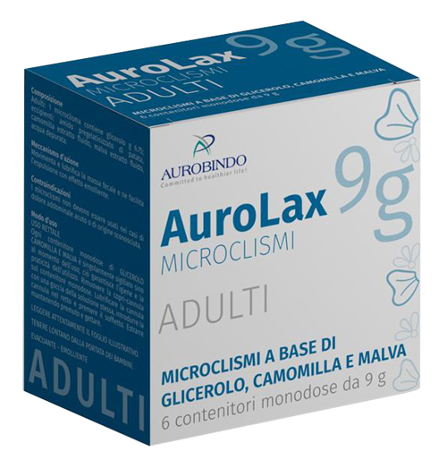 MICROCLISMI PER ADULTI AUROLAX 6 CONTENITORI 9 G - dottorbianchi.it