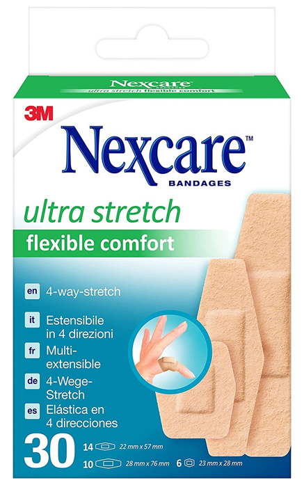 CEROTTO PREPARATO NEXCARE COMFORT 360 GRADI N1130ASD04 ASSORTITI 3 MISURE 14 CEROTTI 22X57MM + 6 CEROTTI 23X28MM + 10 CEROTTI 28X76MM - dottorbianchi.it