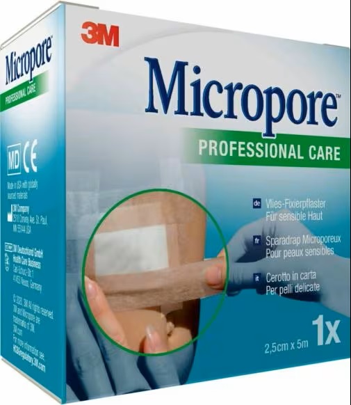 CEROTTO IN CARTA 3M MICROPORE SURGICAL TAPE TAN M5X25MM - dottorbianchi.it