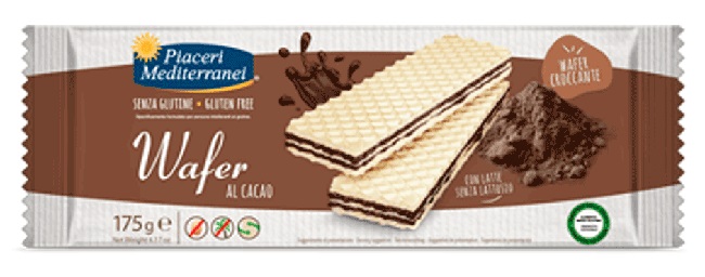 PIACERI MEDITERRANEI WAFER CACAO 175 G - dottorbianchi.it