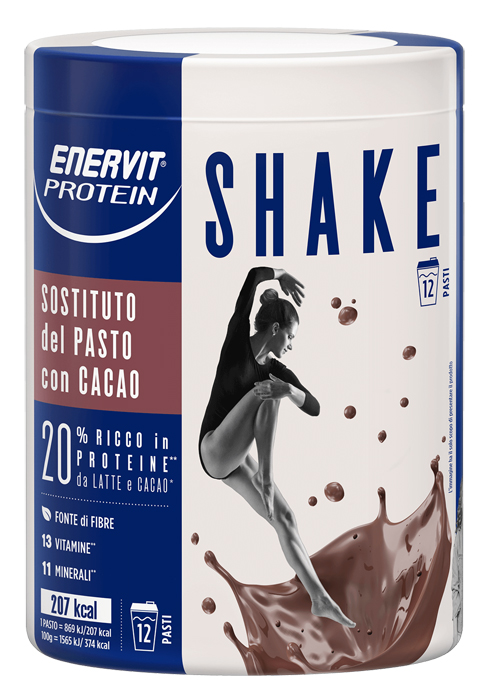 ENERVIT PROTEIN SHAKE CACAO 12 PASTI - dottorbianchi.it