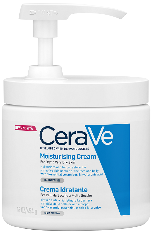 CERAVE CREMA IDRATANTE PER PELLI DA SECCHE A MOLTO SECCHE 454 G PUMP - dottorbianchi.it