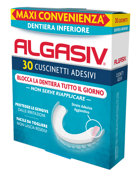 ALGASIV ADESIVO PER PROTESI DENTARIA INFERIORE 30 PEZZI - dottorbianchi.it
