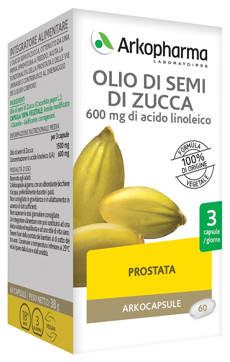 ARKO CAPSULE OLIO SEMI ZUCCA 60 CAPSULE - dottorbianchi.it
