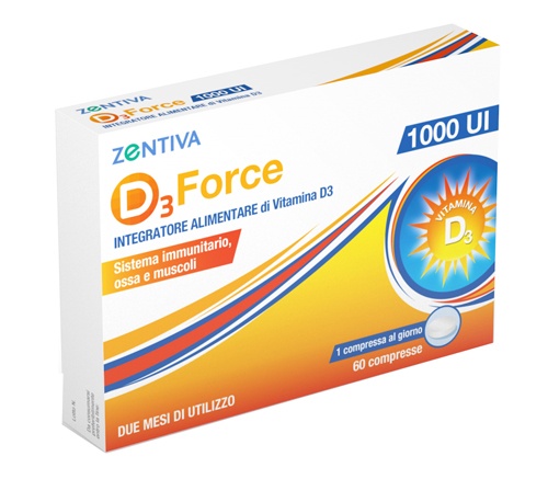 D3 FORCE ZENTIVA 1000UI 60 COMPRESSE - dottorbianchi.it