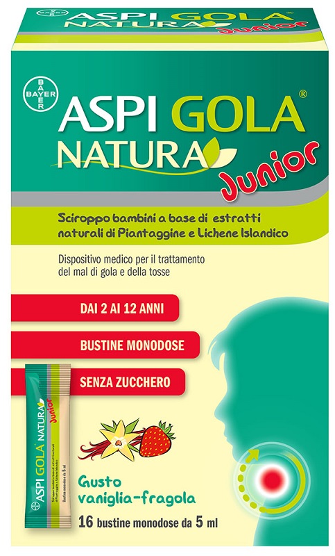 ASPI GOLA NATURA JUNIOR 16 BUSTINE MONODOSE DA 5 ML - dottorbianchi.it