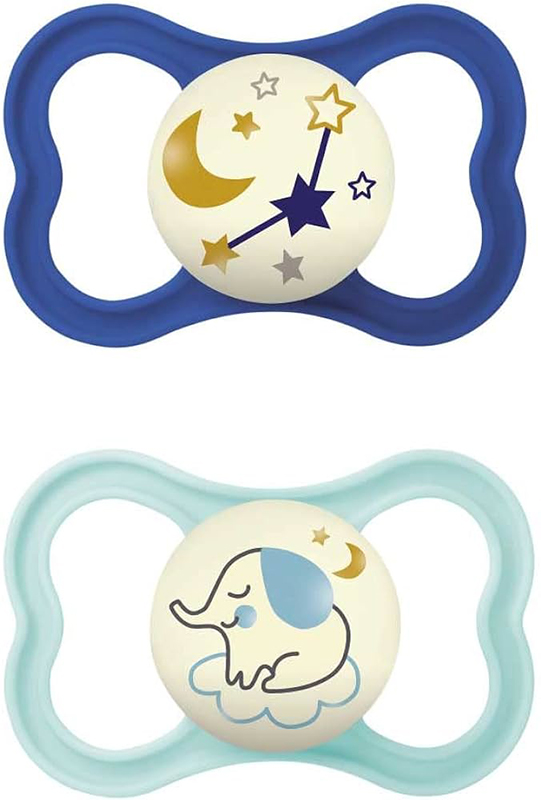 MAM AIR NIGHT SUCCHIETTO 16+ MESI SILICONE DOPPIO MASCHIO - dottorbianchi.it