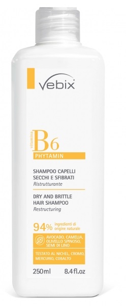 VEBIX PHYTAMIN B6 SHAMPOO CAPELLI SECCHI SFIBRATI RISTRUTTURANTE 250 ML - dottorbianchi.it