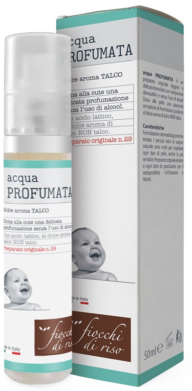 FIOCCHI DI RISO ACQUA PROFUMATA RINFRESCANTE TALCO 50 ML - dottorbianchi.it