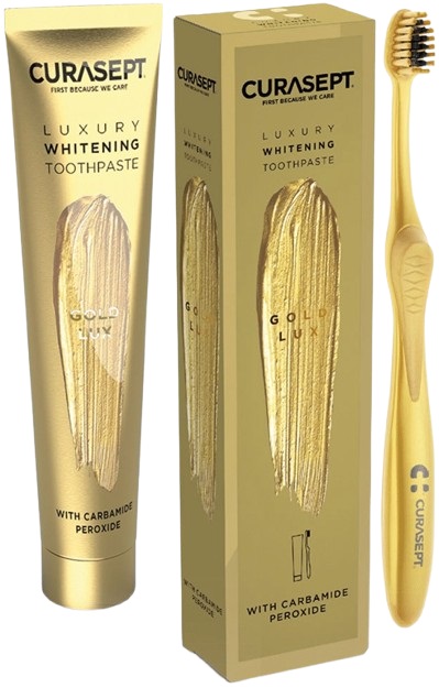 CURASEPT GOLD LUXURY WHITENING DENTIFRICIO 75 ML - dottorbianchi.it