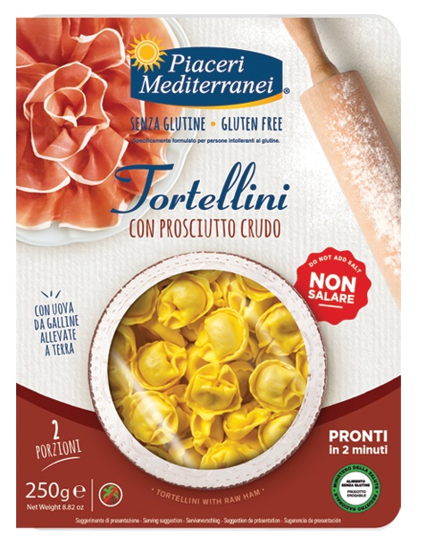 PIACERI MEDITERRANEI TORTELLINI PROSCIUTTO 250 G - dottorbianchi.it