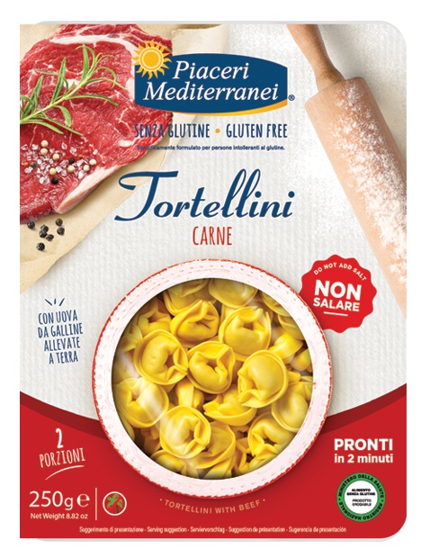 PIACERI MEDITERRANEI TORTELLINI CARNE 250 G - dottorbianchi.it