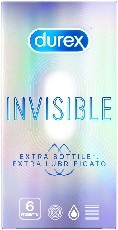 DUREX INVISIBLE EXTRA LUBRIFICATO 6 PEZZI - dottorbianchi.it