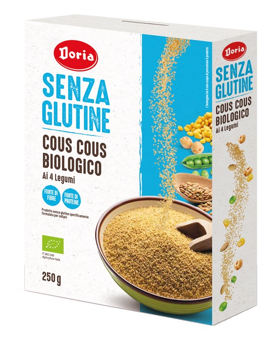 DORIA COUS COUS BIOLOGICO 4 LEGUMI 250 G - dottorbianchi.it