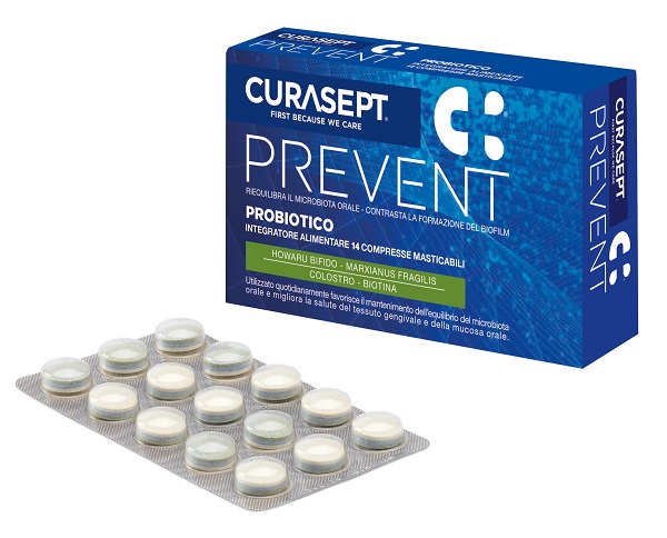 CURASEPT PREVENT PROBIOTICO 14 COMPRESSE MASTICABILI - dottorbianchi.it