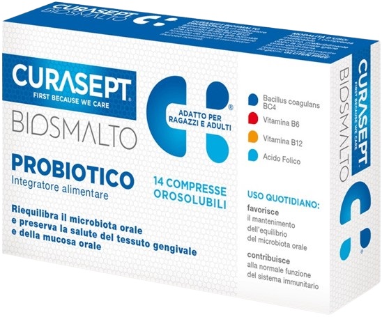 CURASEPT BIOSMALTO PROBIOTICO 14 COMPRESSE - dottorbianchi.it