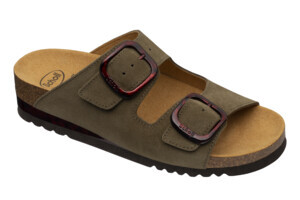 ILARY 2 STRAPS SUEDE W OLIVA 37 - dottorbianchi.it