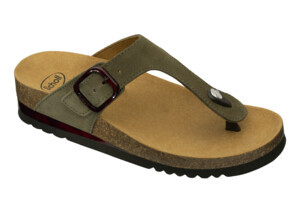 ILARY FLIP-FLOP SUEDE W OLIVA 36 - dottorbianchi.it